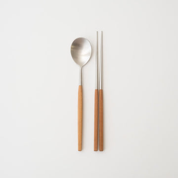 Lacquered Maple Spoon & Chopstick Set