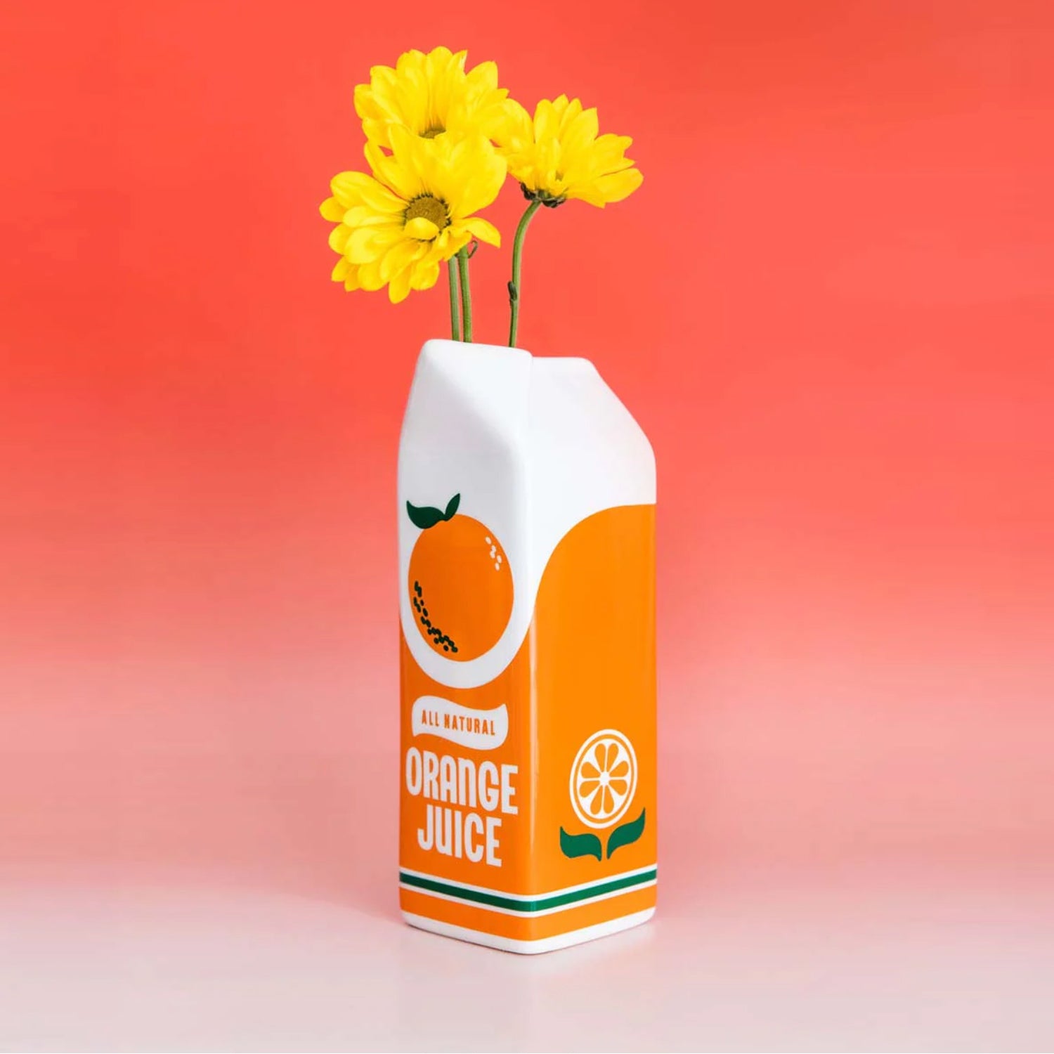 ban.do Rise and Shine Vase, Orange Juice