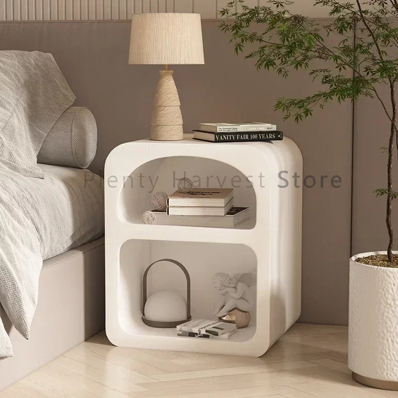 Italian White Nightstands Luxury Bedroom Organization and Style"