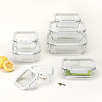 Comodo Airtight Glass Container Set – 6-Piece BPA-Free, Oven Safe