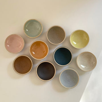 Handmade Ceramic Round Mini Condiment Dishes