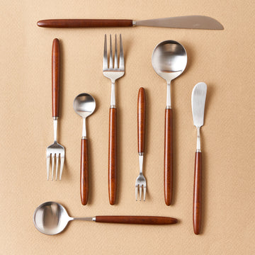 Hard Maple Dinner set, with K spoon