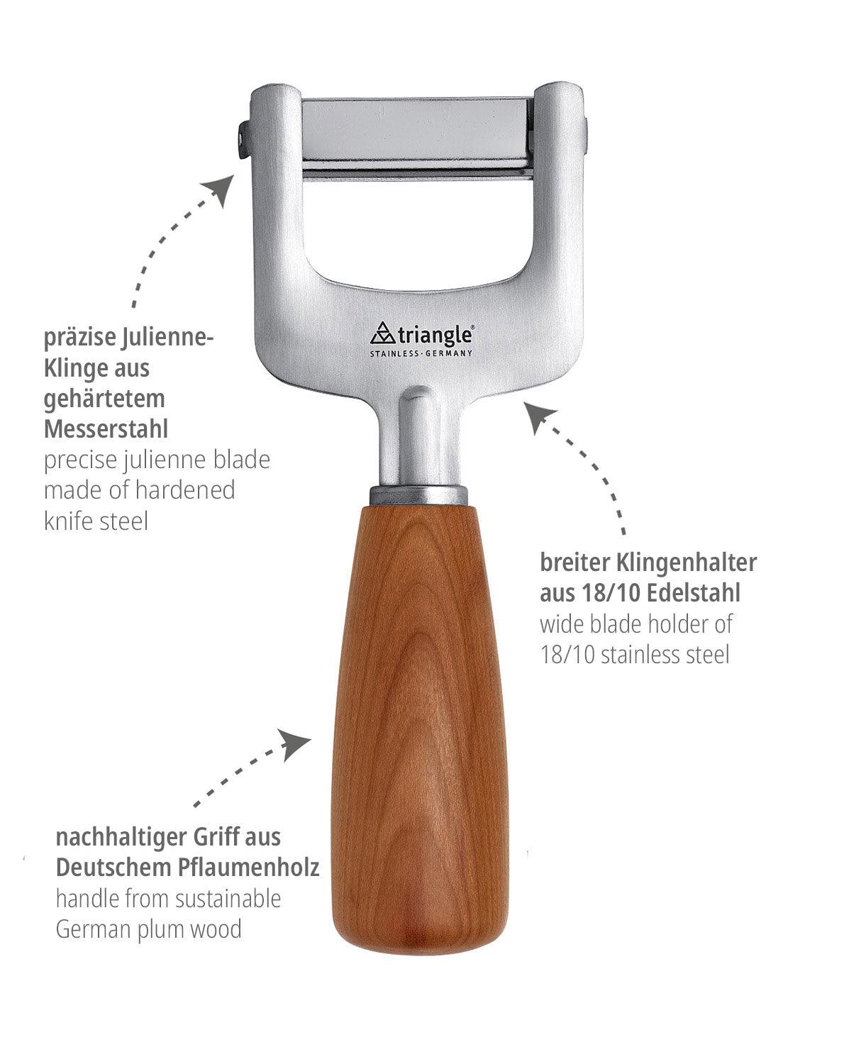 [Triangle] Julienne Cutter PLUM wood, in Gift Box - HANKOOK